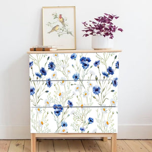 Funlife®|Flowers and Camomiles Malm Dresser Sticker