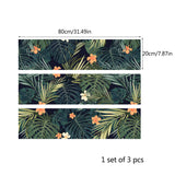 Funlife®|Dark Tropical Leaves Malm Dresser Sticker