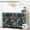 Funlife®|Dark Tropical Leaves Malm Dresser Sticker