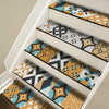 Funlife Floral Style Stripe Stair Sticker, Peel and Stick Staircase Decals, Self-Adhesive Waterproof Stair Riser Stickers, 7.08" x39.37"