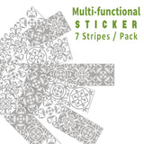 Funlife Moroccan White Stripe Stair Sticker, Peel and Stick Staircase Decals, Self-Adhesive Waterproof Stair Riser Stickers, 7.08" x39.37"