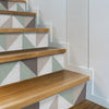 Funlife Slanting Lattice Stripe Stair Sticker, Peel and Stick Staircase Decals, Self-Adhesive Waterproof Stair Riser Stickers, 7.08" x39.37"