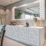 Geometric Pattern Cabinet Mirror Sticker, Pack of 4, Colorful Life [TM] | Funlife®