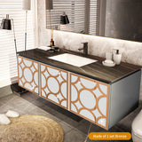 Geometric Circle Cabinet Mirror Sticker, Pack of 4, Colorful Life [TM] | Funlife®
