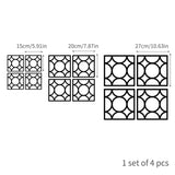 Geometric Circle Cabinet Mirror Sticker, Pack of 4, Colorful Life [TM] | Funlife®