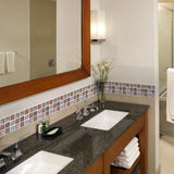 Funlife®|Brown Shell Mosaic Wall Tile Sticker