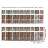 Funlife®|Brown Shell Mosaic Wall Tile Sticker