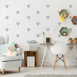 Funlife®|Stick Figure Diamond Play Room Wall Sticker