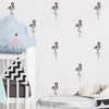 Funlife®|Stick Figure Flamingo Play Room Wall Sticker