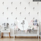 Funlife®|Stick Figure Flamingo Play Room Wall Sticker