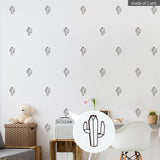 Funlife®|Stick Figure Cactus Play Room Wall Sticker