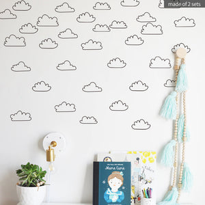 Stick Figure Clouds kids Sticker