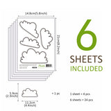 Funlife®|Stick Figure Clouds Play Room Wall Sticker