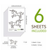 Funlife®|Stick Figure Unicorn Play Room Wall Sticker