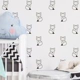 Funlife®|Stick Figure Fox Play Room Wall Sticker