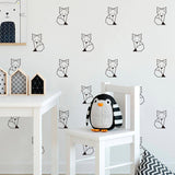 Stick Figure Fox kids Sticker