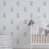 Funlife®|Stick Figure Fox Play Room Wall Sticker