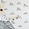 Funlife®|Stick Figure Mountain Play Room Wall Sticker