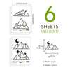 Funlife®|Stick Figure Mountain Play Room Wall Sticker