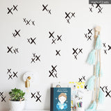Funlife®|Stick Figure Cross Play Room Wall Sticker