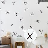 Funlife®|Stick Figure Cross Play Room Wall Sticker