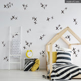 Funlife®|Stick Figure Cross Play Room Wall Sticker