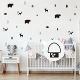 Funlife®|Stick Figure Reindeer Play Room Wall Sticker