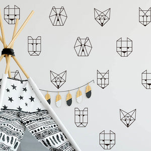 Geometric lines Animals kids Sticker