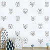 Funlife®|Geometric lines Animals Nursery Wall Decal