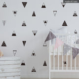 Funlife®|Stick Figure Triangle Play Room Wall Sticker