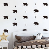 Funlife®|Stick Figure Bears Play Room Wall Sticker