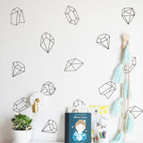 Funlife®|Geometric Lines Diamond Nursery Wall Decal