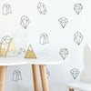 Geometric Lines Diamond kids Sticker