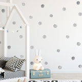 Funlife®|Grey Watercolor Circle Nursery Wall Decal