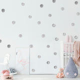 Funlife®|Grey Watercolor Circle Nursery Wall Decal