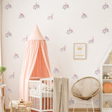 Funlife®|Watercolor Flamingo & Flowers Play Room Wall Sticker