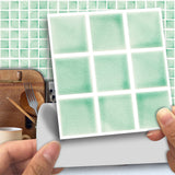 Funlife®|Macaron Green Mosaic Wall Tile Sticker