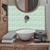 Funlife®|Macaron Green Mosaic Wall Tile Sticker