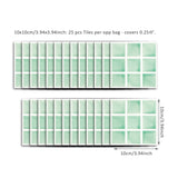 Funlife®|Macaron Green Mosaic Wall Tile Sticker