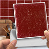 Funlife®|Ruby Red Mosaic Wall Tile Sticker
