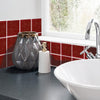 Funlife®|Ruby Red Mosaic Wall Tile Sticker