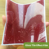Funlife®|Ruby Red Mosaic Wall Tile Sticker