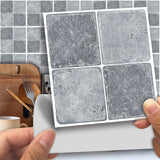 Funlife®|Grey Marble Mosaic Wall Tile Sticker