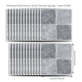 Funlife®|Grey Marble Mosaic Wall Tile Sticker