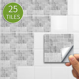 Funlife®|Grey Stone Wall Tile Sticker