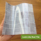 Funlife®|Grey Stone Wall Tile Sticker