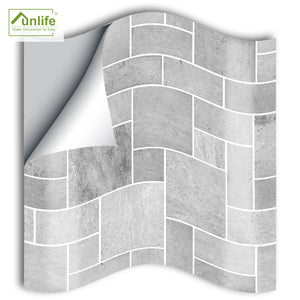 Funlife®|Grey Stone Wall Tile Sticker