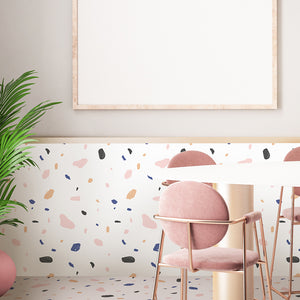 Modern Pink Terrazzo Seamless Wallpaper | Funlife®