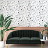 Leaf and Blue Sea Terrazzo Backsplash | Funlife®