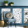 Leaf and Blue Sea Terrazzo Backsplash | Funlife®